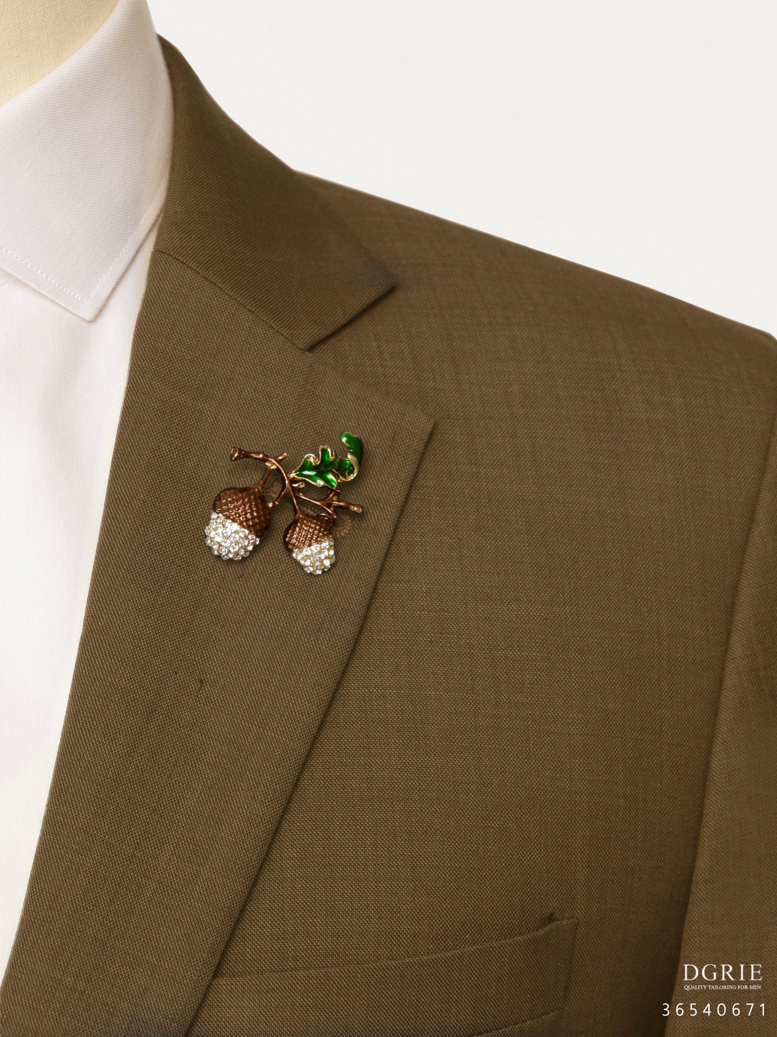 dgrie diamond walnut brown brooch dgrie 3