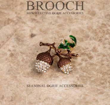 เข็มกลัดติดปก DGRIE Diamond Walnut Brown Brooch 15 dgrie diamond walnut brown brooch dgrie