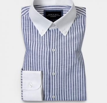 dgrie egyptian linen white collar navy white stipe dgrie 2