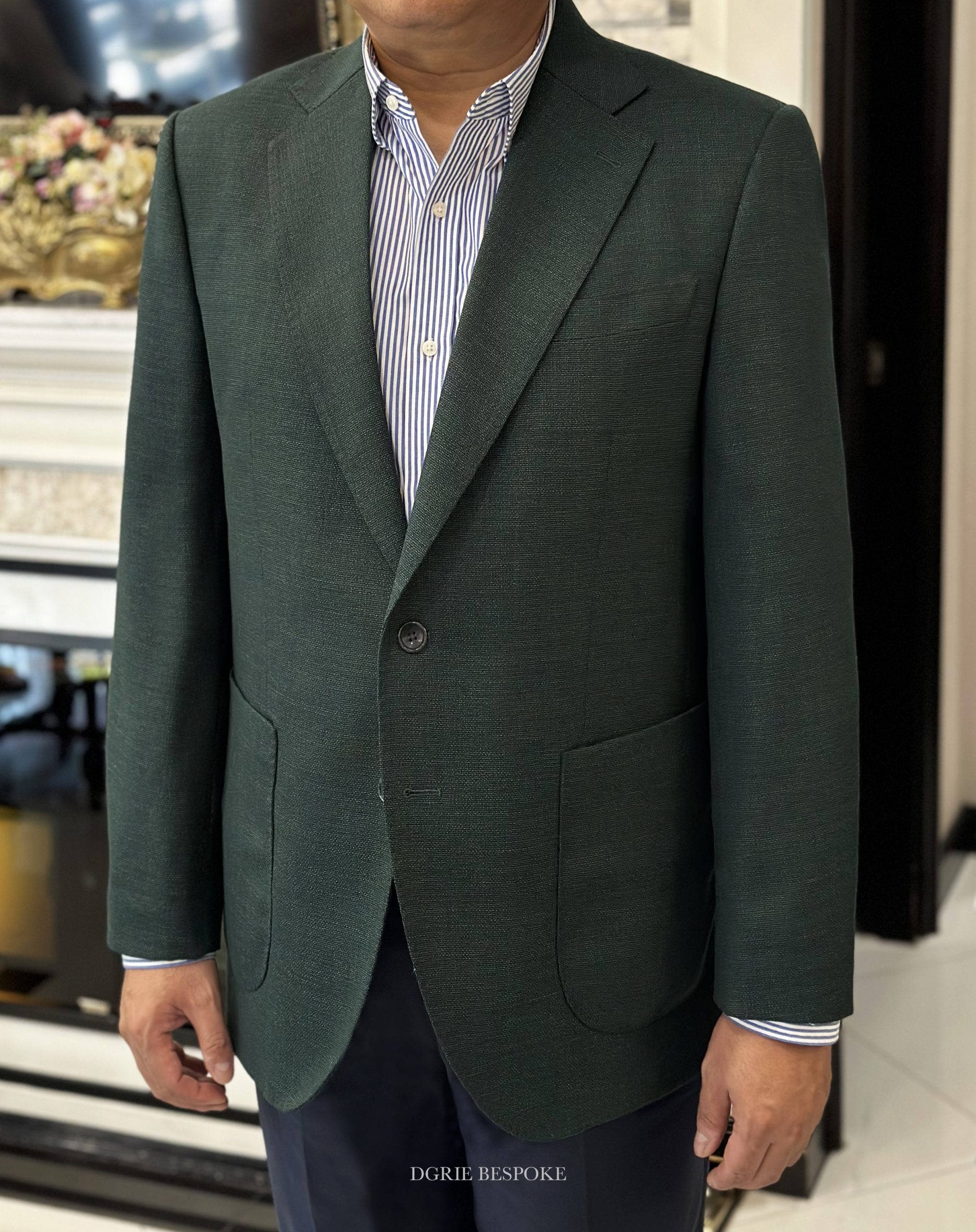 dgrie hopsack green jacket dgrie