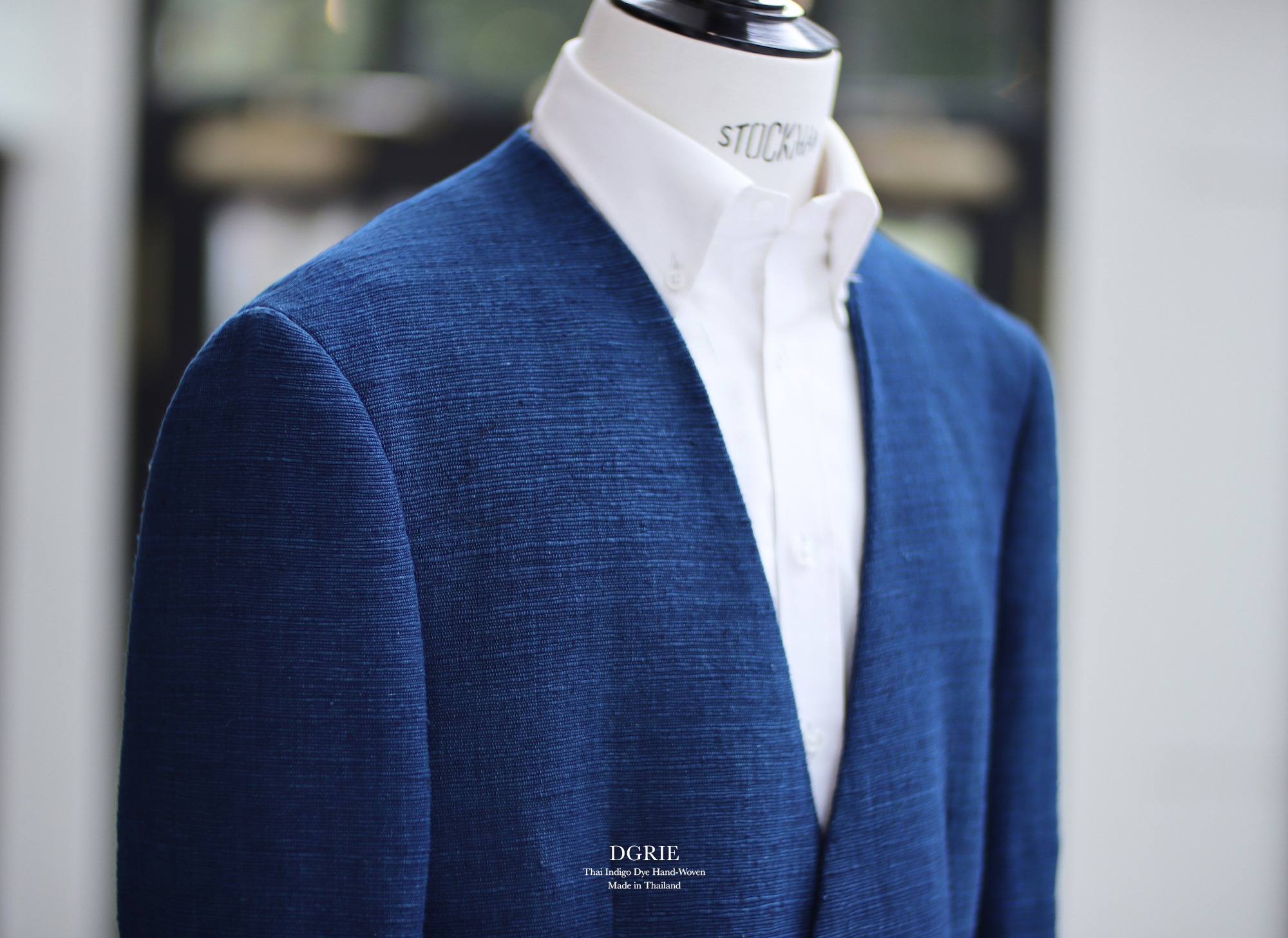 thai indigo dye hand woven jacket dgrie 1