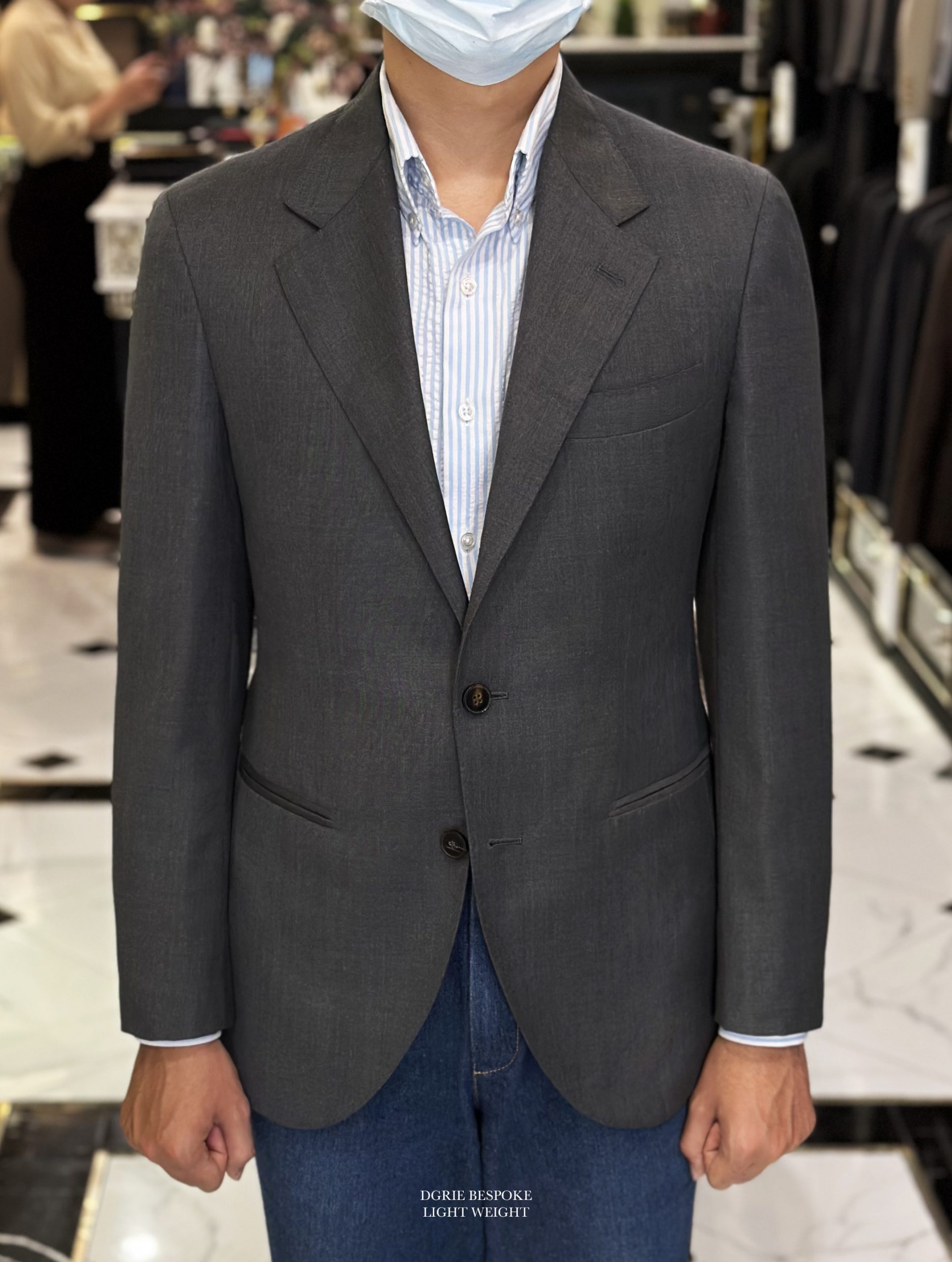 classic grey jacket natural shoulder dgrie 3