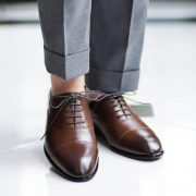 cognac round cap toe oxford shoe dgrie