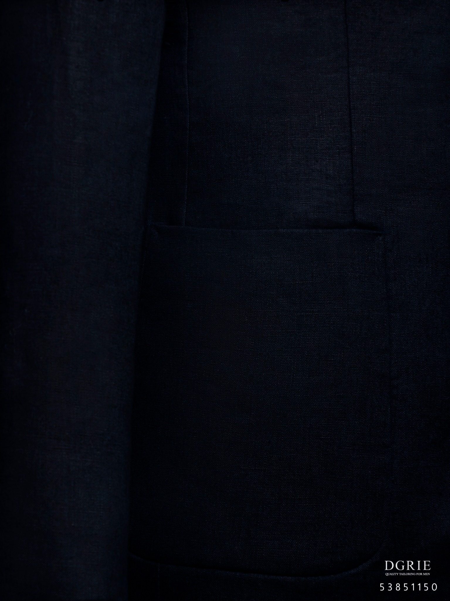 dark navy linen and wool jacket dgrie 3