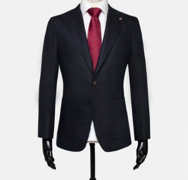 dark navy linen and wool jacket dgrie 4