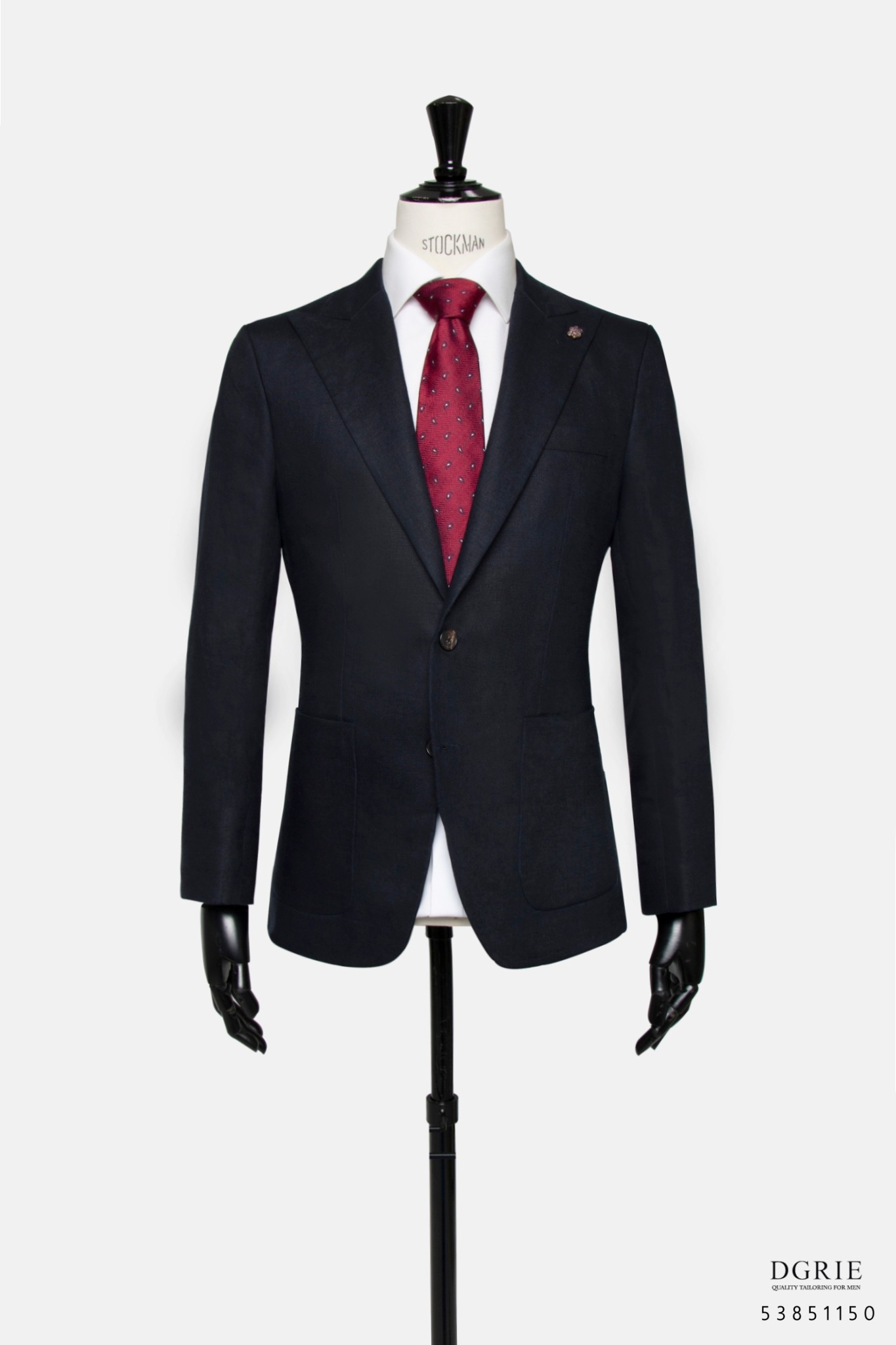 dark navy linen and wool jacket dgrie 4