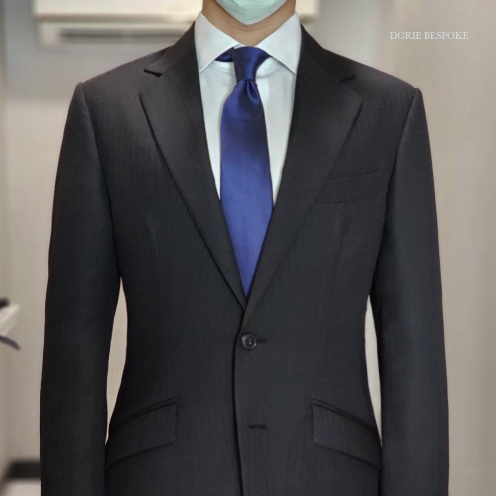 ตัดสูทสีดำ DGRIE Black Herringbone Suits 1 dgrie black herringbone suits dgrie 1