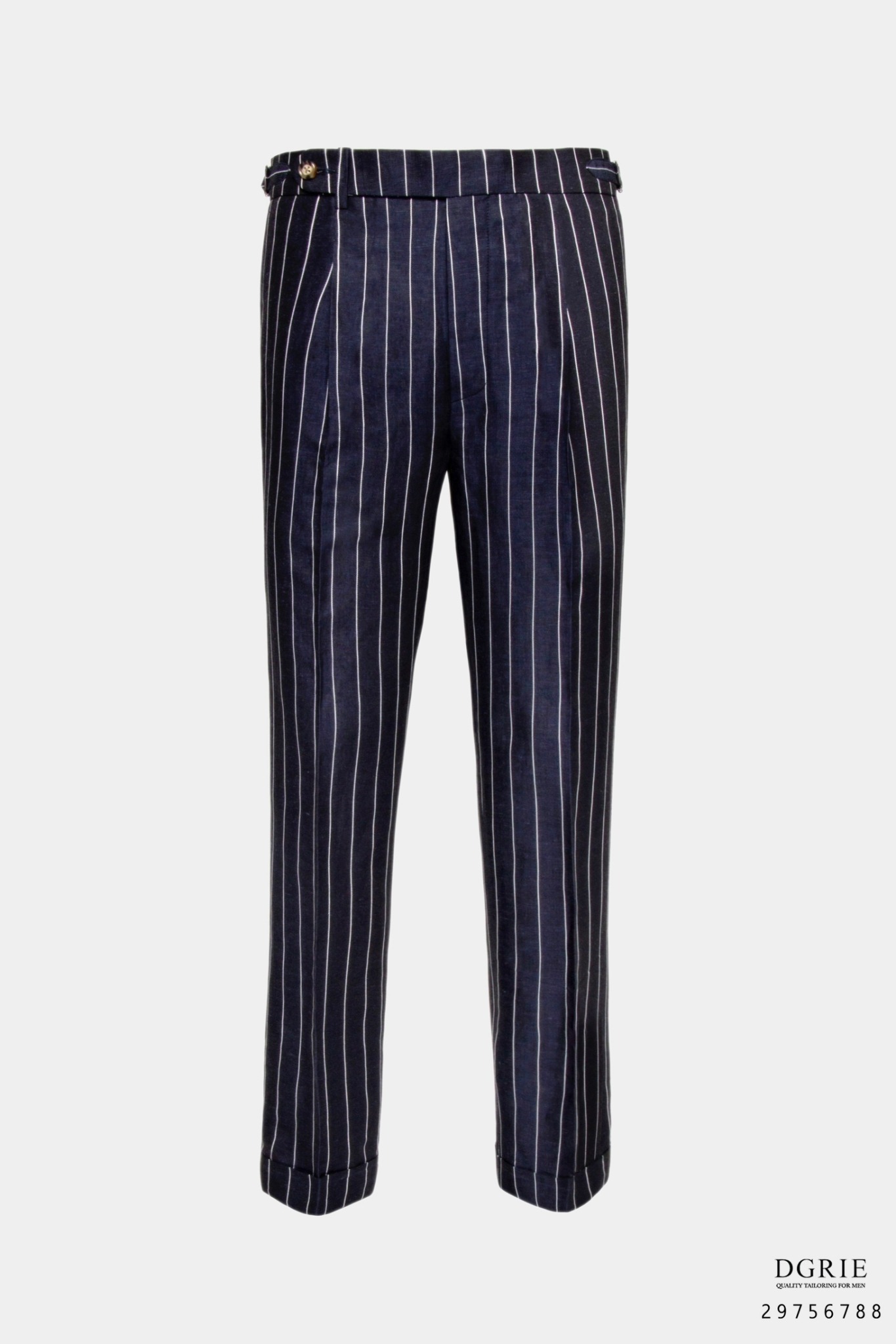 dgrie dark navy blue linen stripe dgrie 2