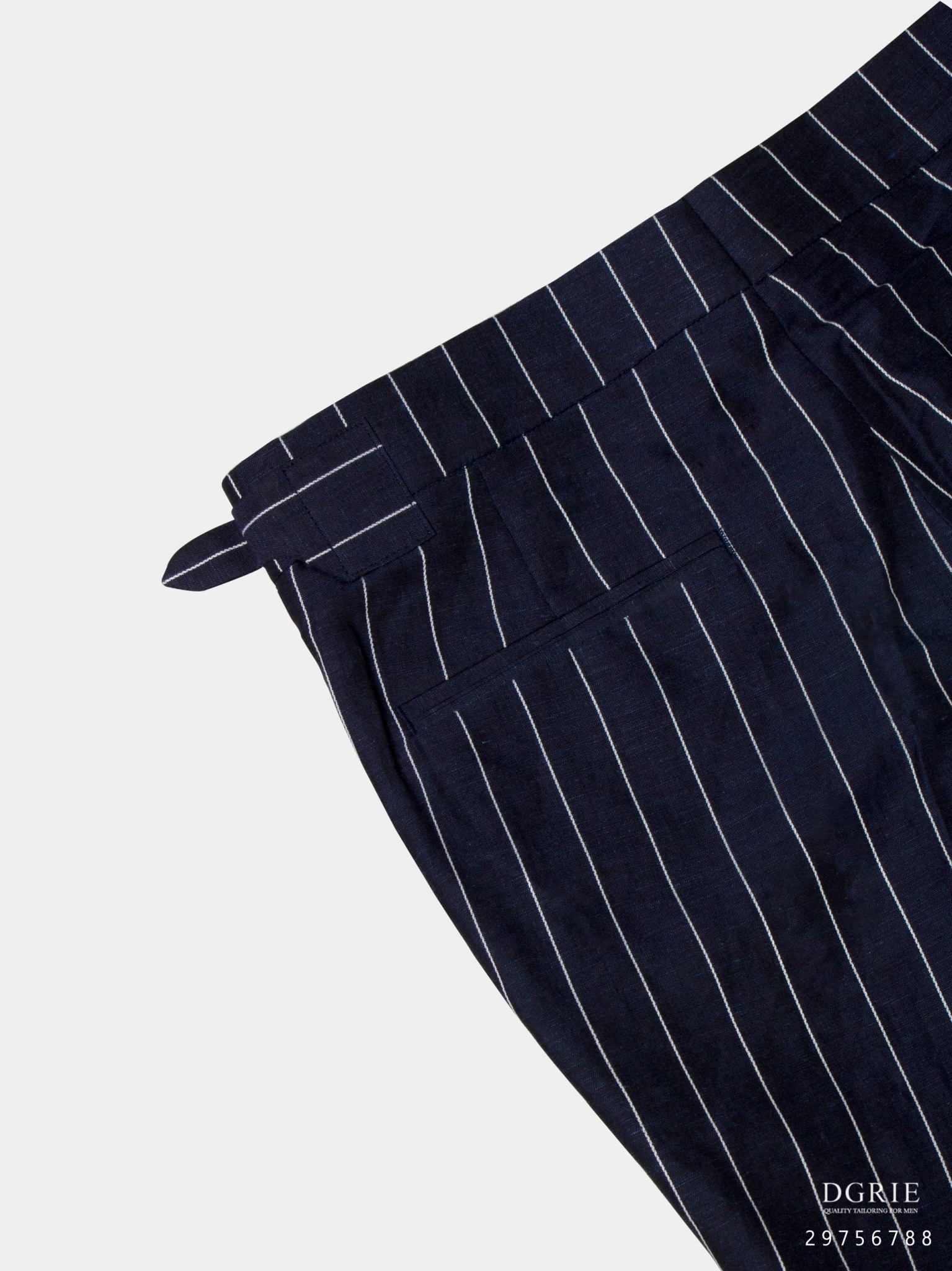 dgrie dark navy blue linen stripe dgrie