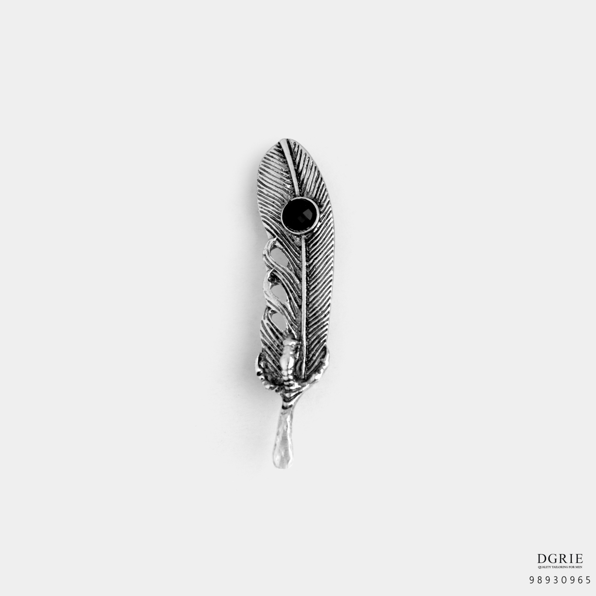 dgrie feather black diamond brooch dgrie 2