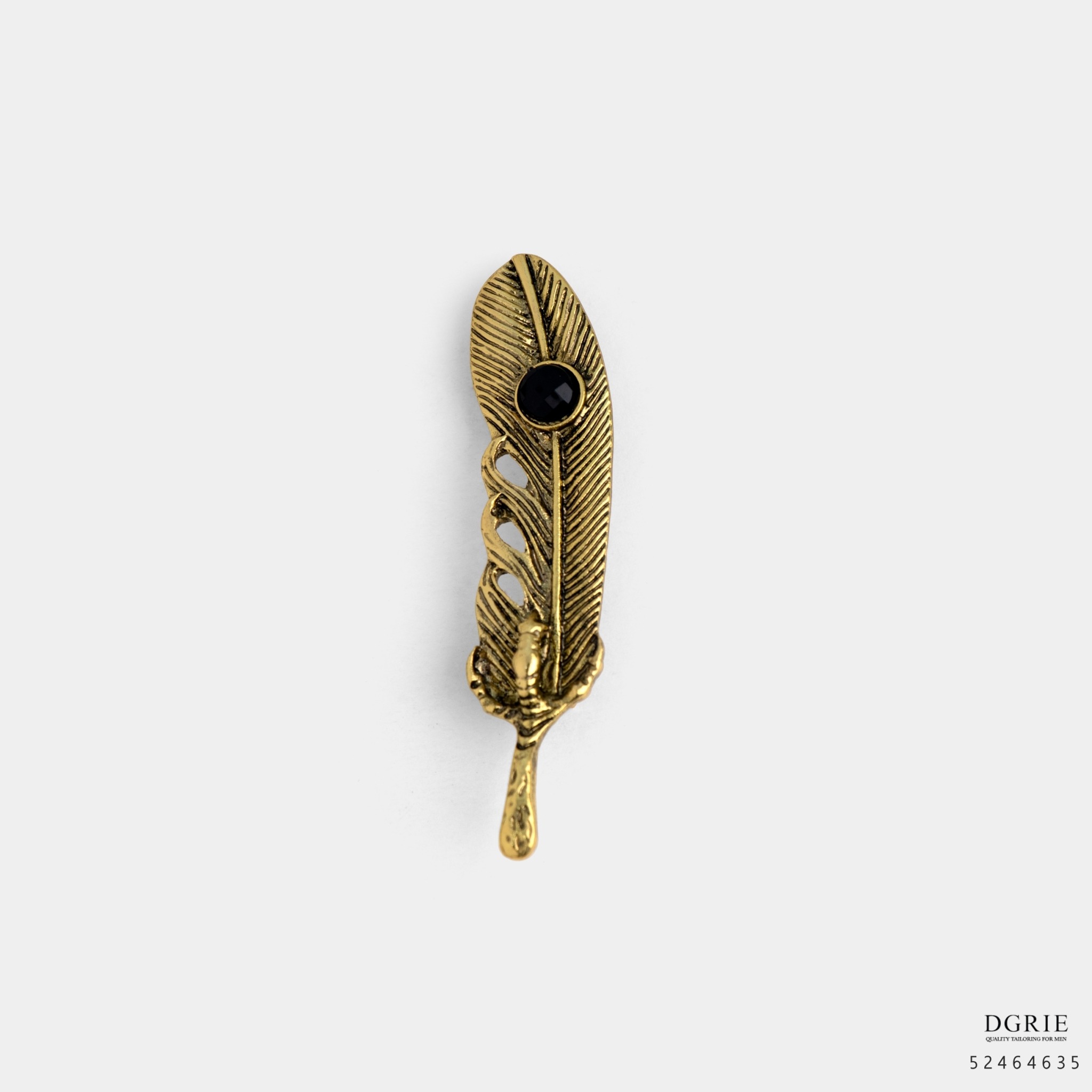 dgrie feather black diamond brooch dgrie