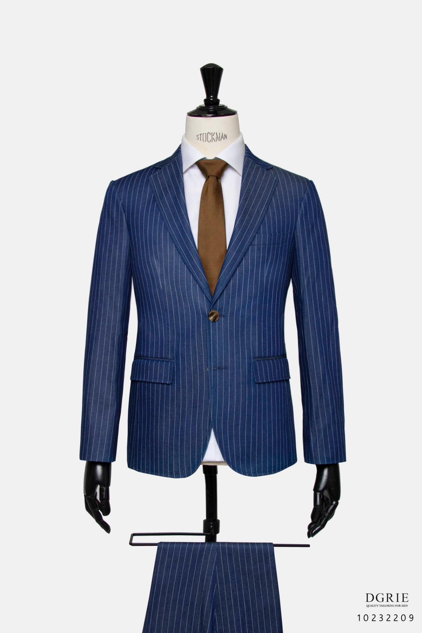 dgrie royal blue denim pinstripe suit dgrie 2