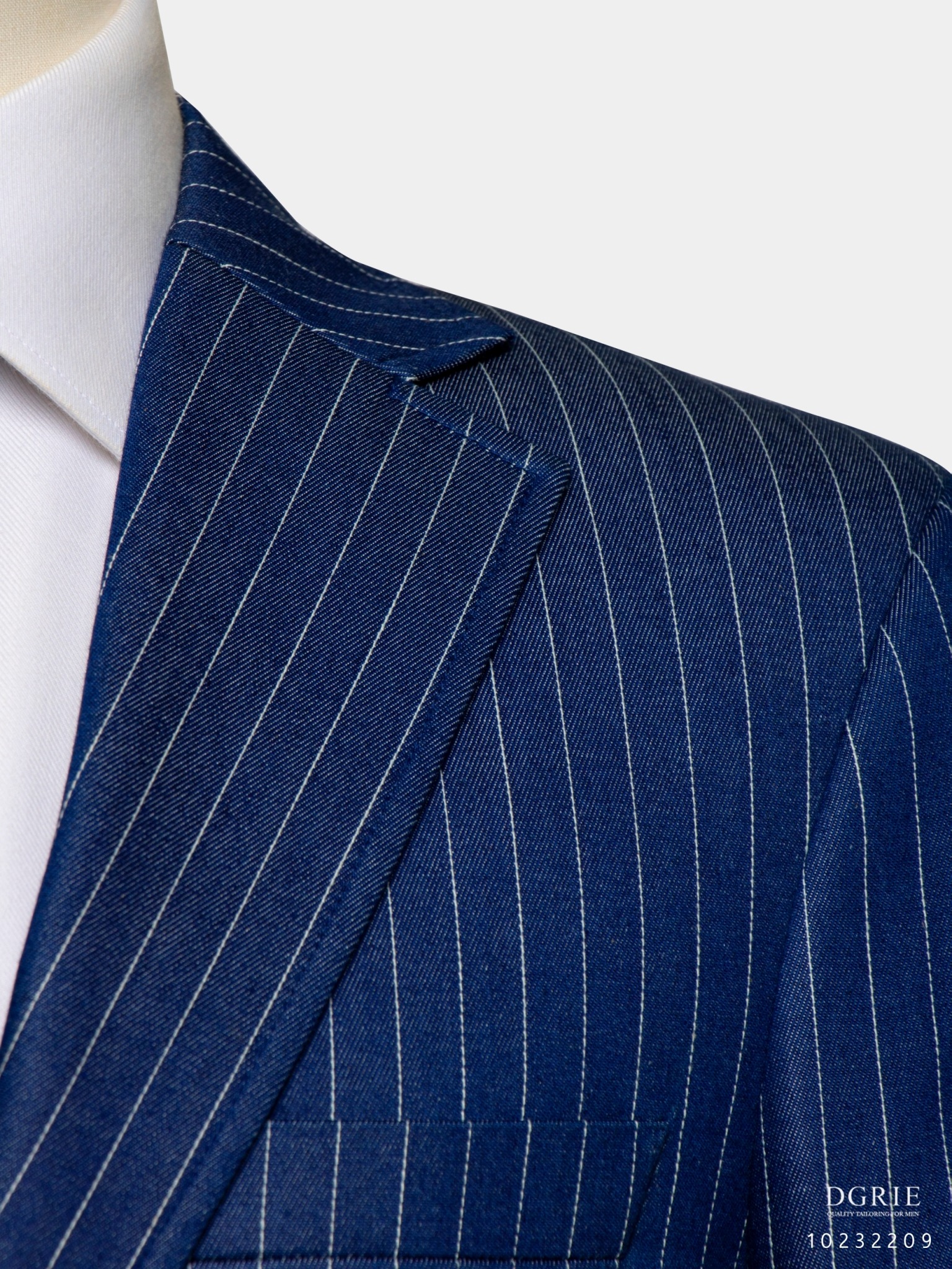 dgrie royal blue denim pinstripe suit dgrie 5