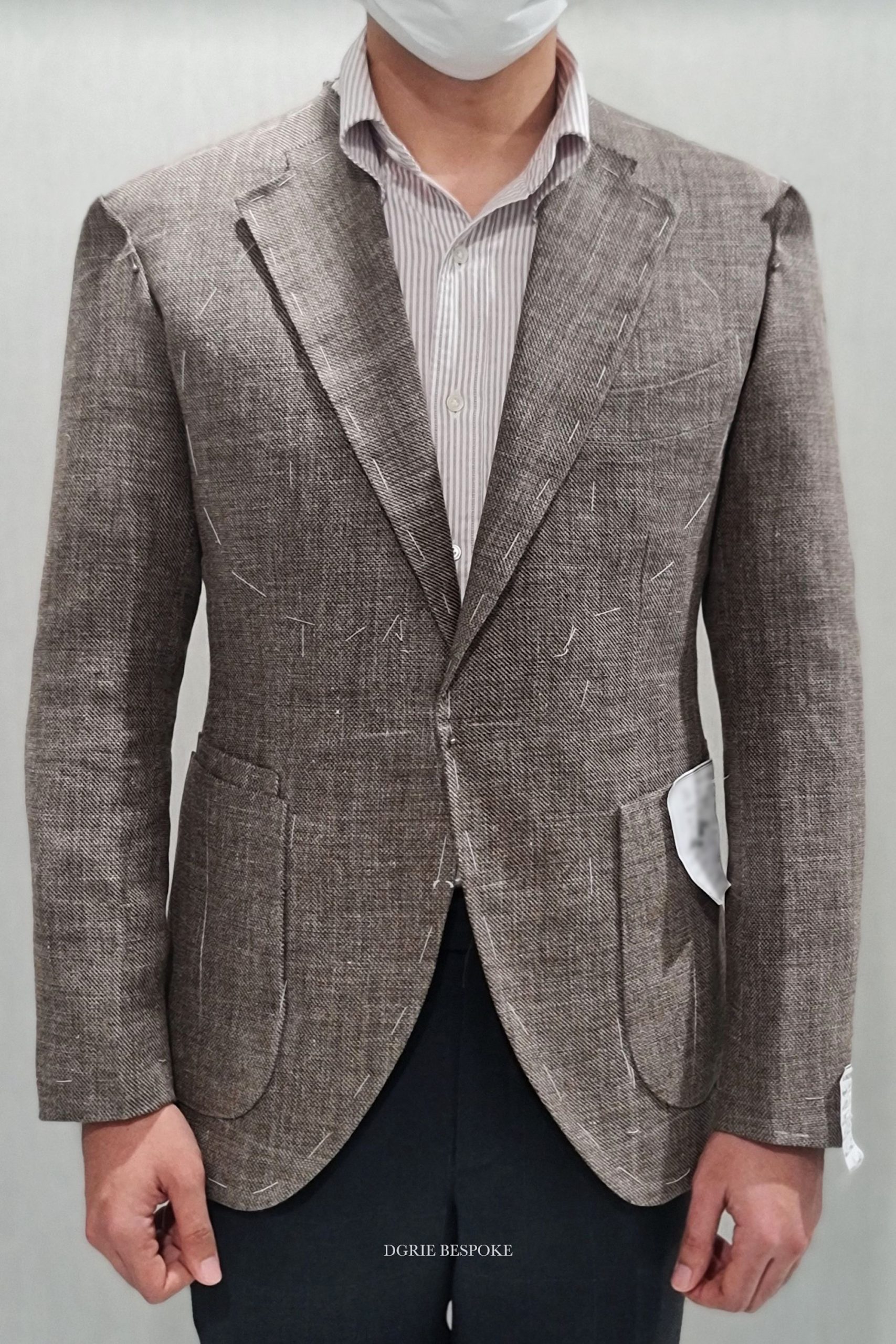 fitting brown linen jacket dgrie