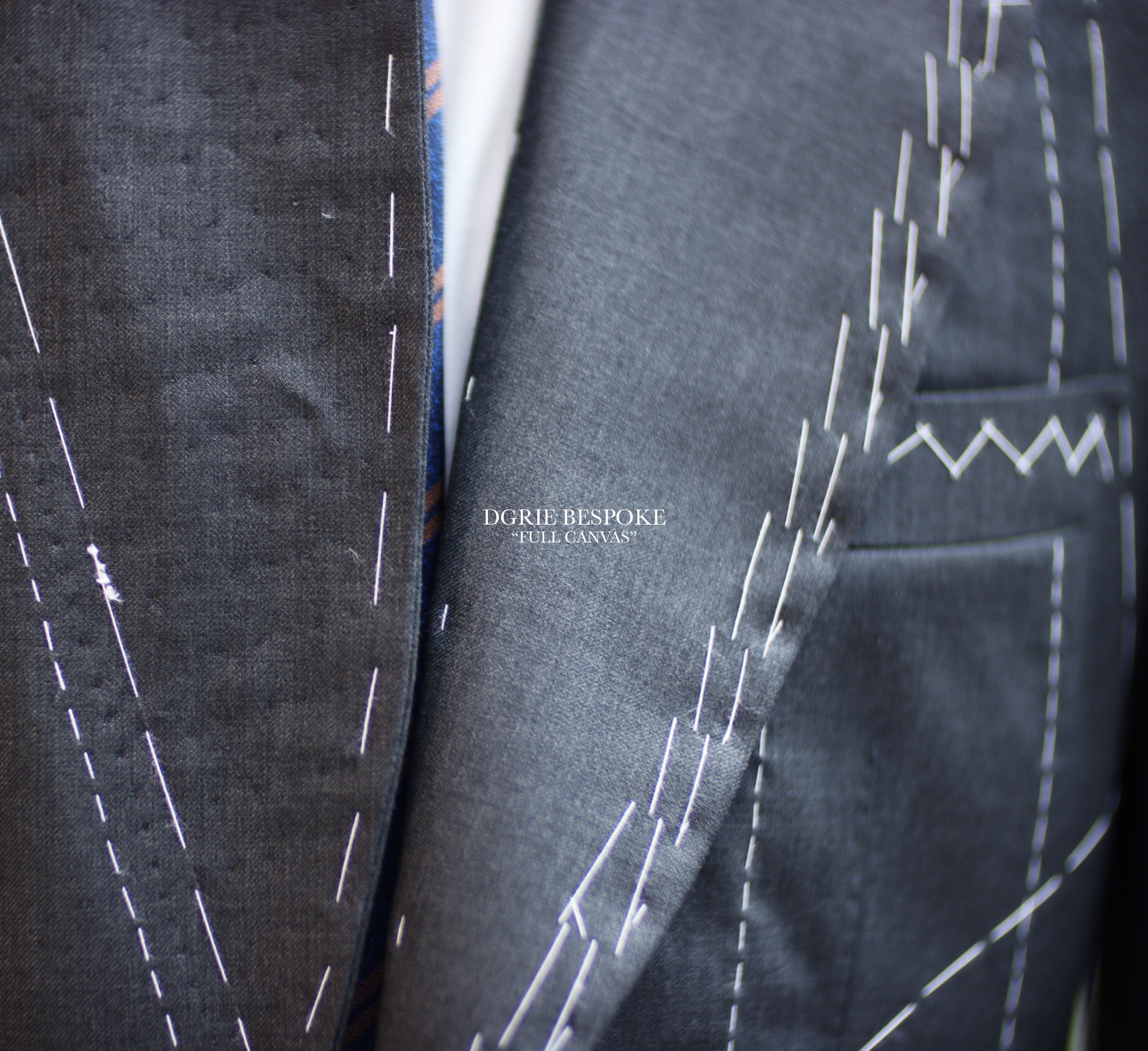 grey classic peak lapel full canvas suits dgrie 2