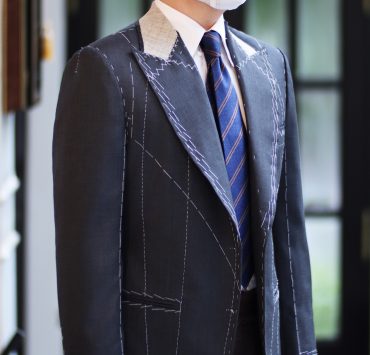 grey classic peak lapel full canvas suits dgrie 6