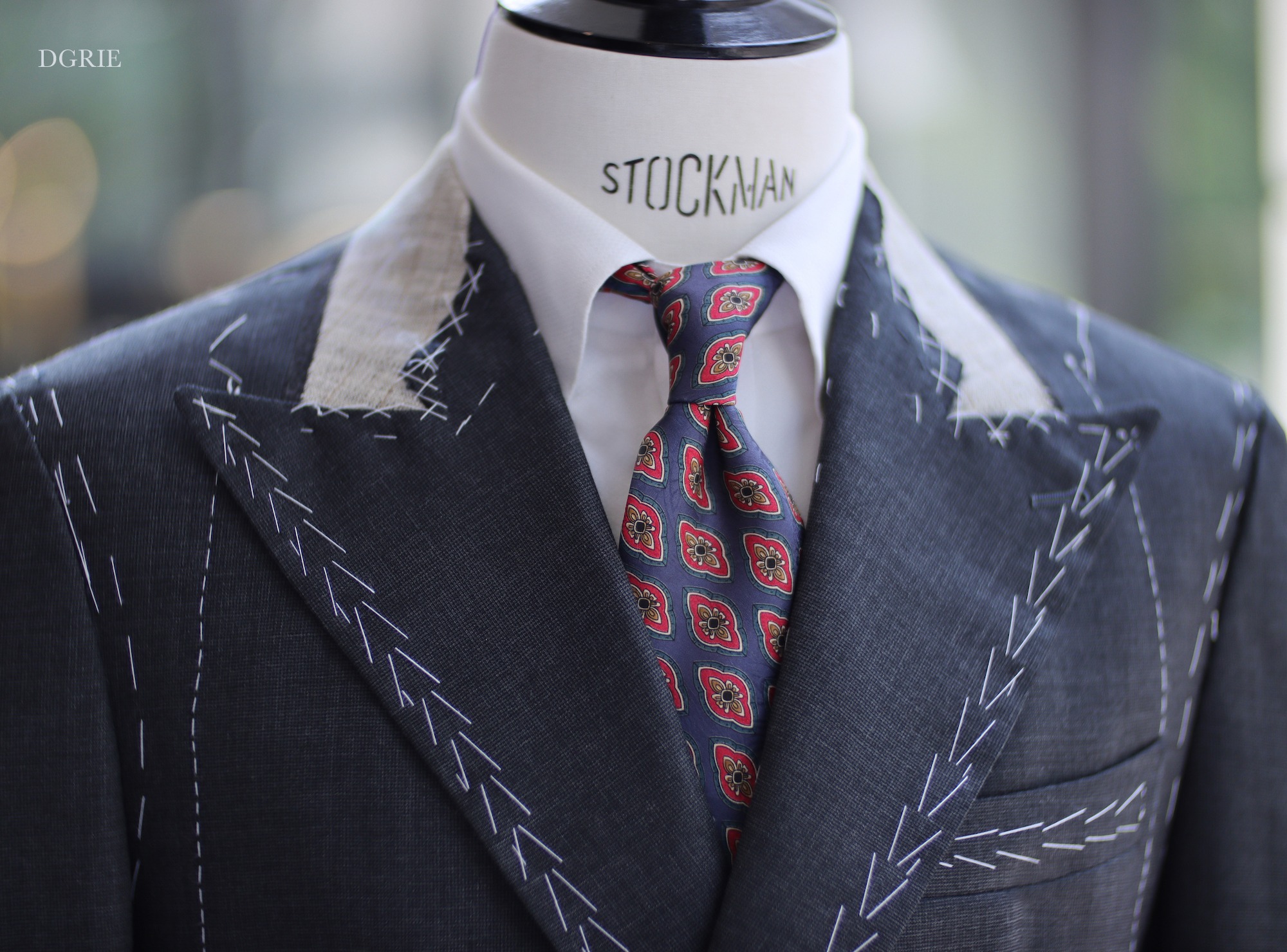 grey full canvas doublebreasted suits dgrie 1