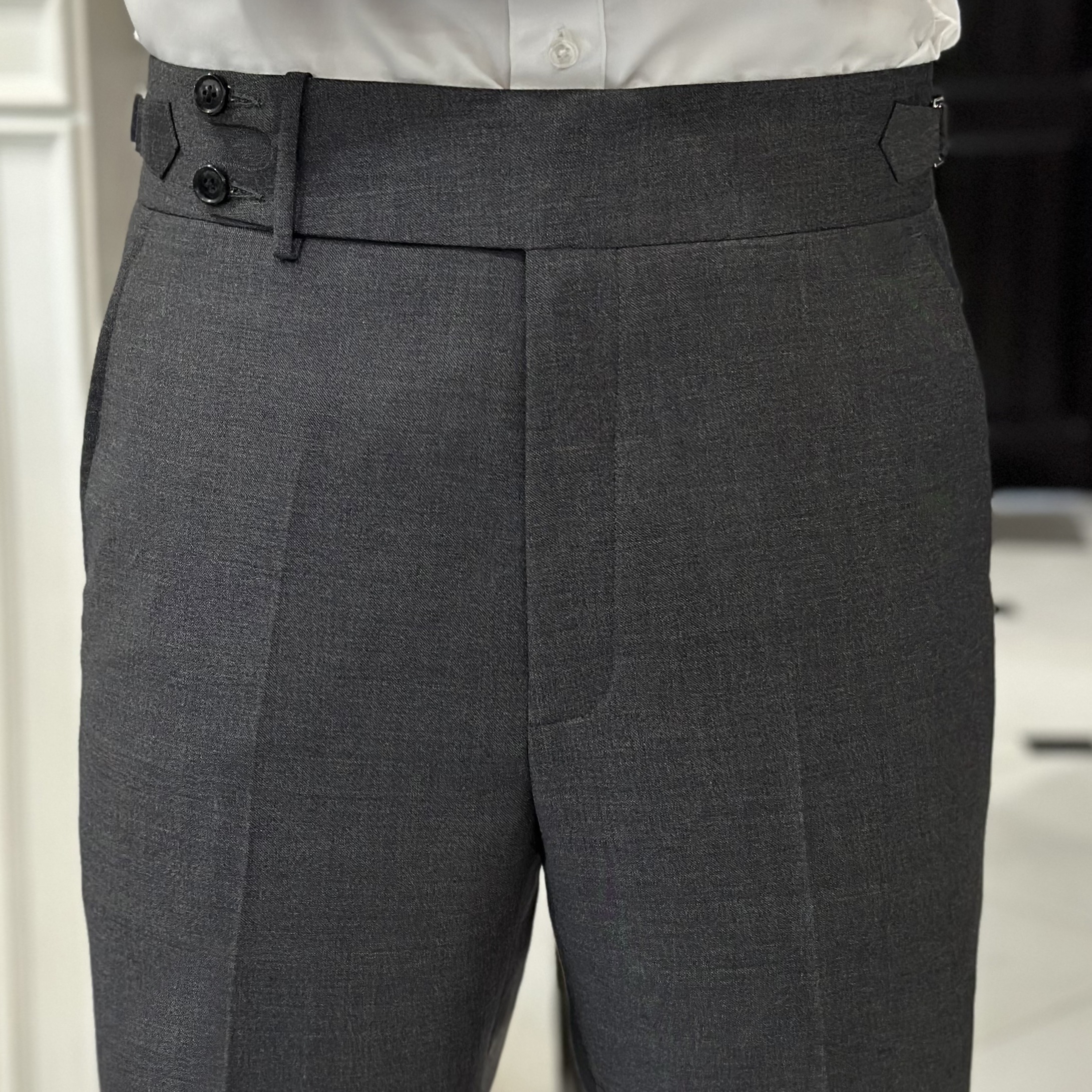 ร้าน ตัดกางเกงวินเทจ สีเทา ITALY CLASSIC GREY PANTS 1 italy classic grey pants dgrie 3