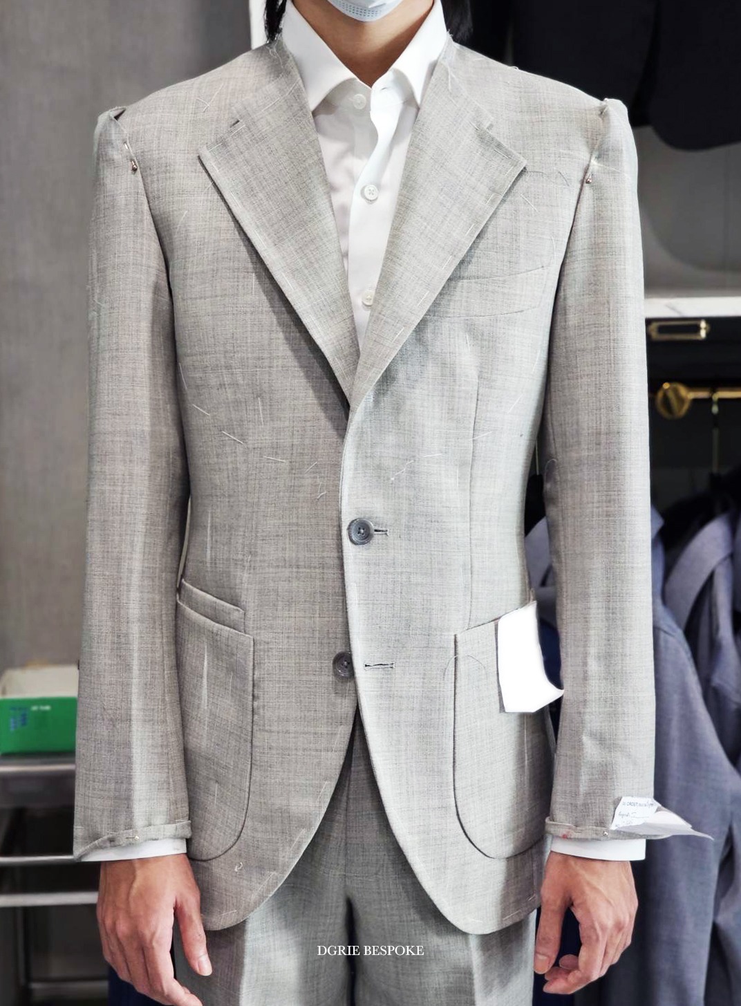 light grey classic suit made in england dgrie 1