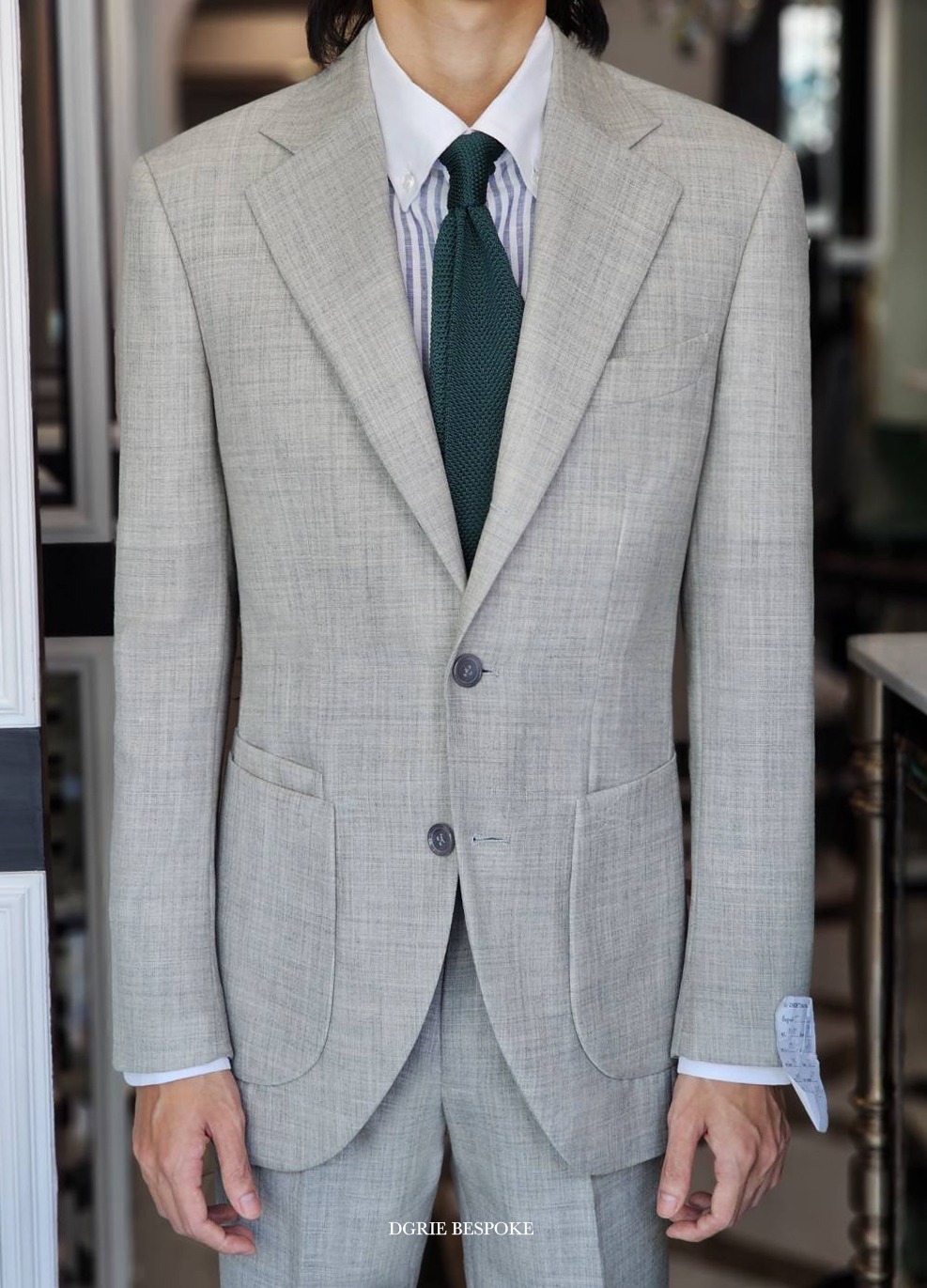 light grey classic suit made in england dgrie