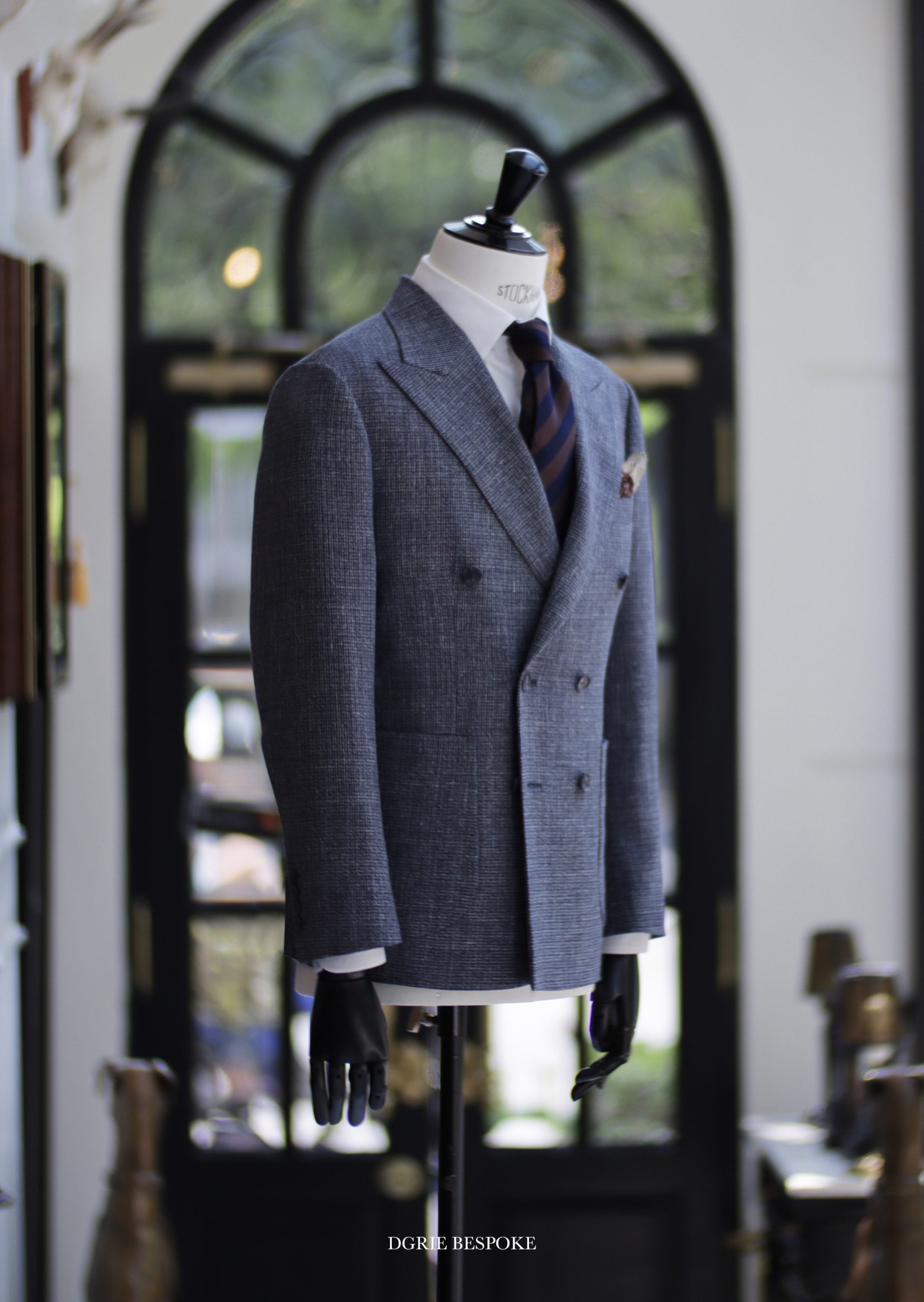 linen silk double breasted jacket dgrie 1