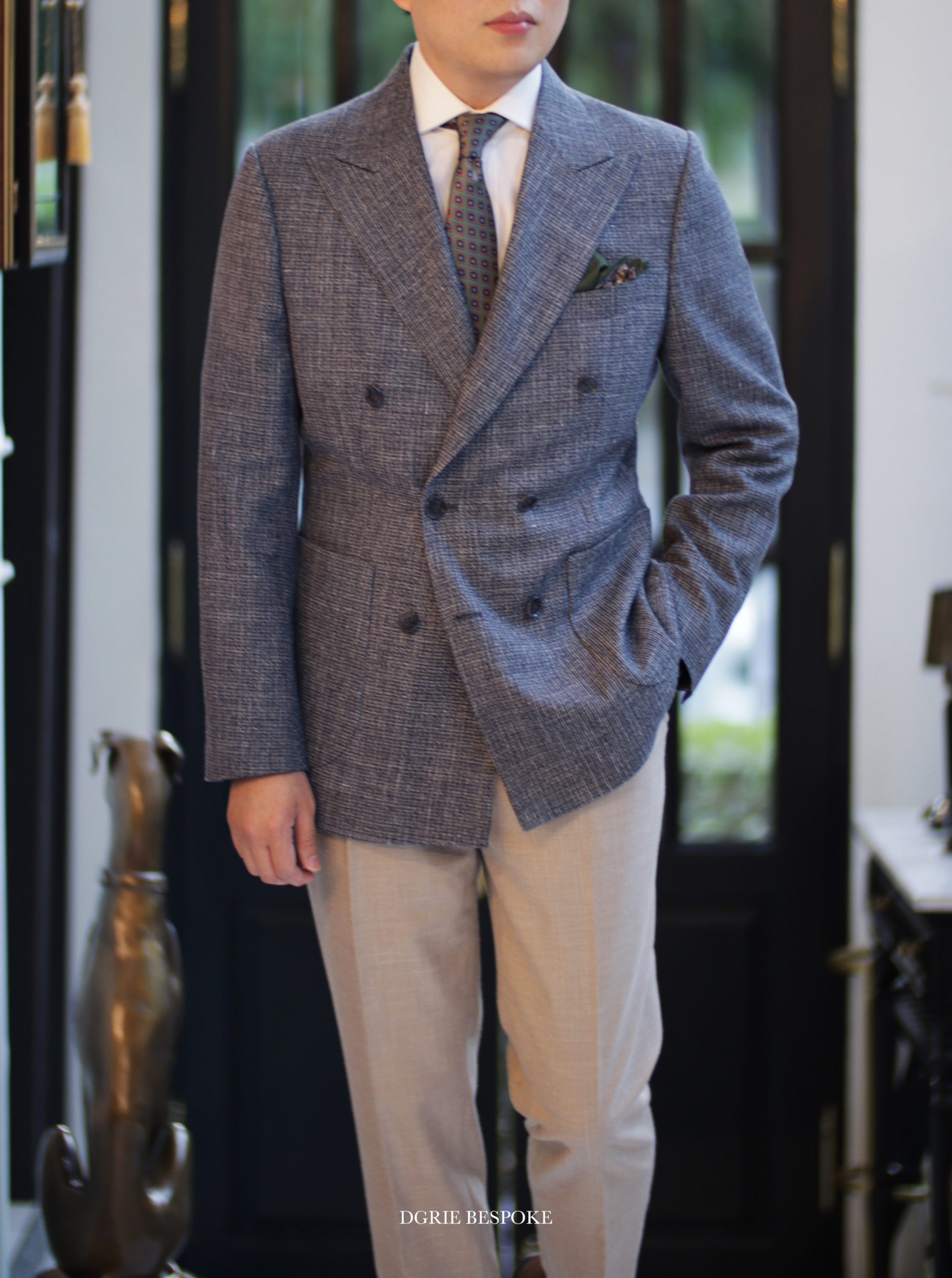 linen silk double breasted suit dgrie 3