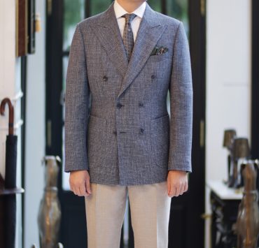 ตัดสูท ผ้าลินิน ลำลอง Linen Silk Double Breasted Suit 15 linen silk double breasted suit dgrie 5