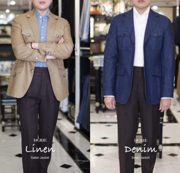 ตัดเสื้อซาฟารี 2 สไตล์ DGRIE Denim & Linen Safari Jacket 15 2 dgrie denim linen safari jacket dgrie 2
