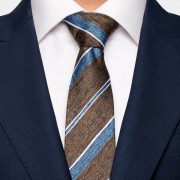 blue stripe on coffee brown necktie dgrie 1