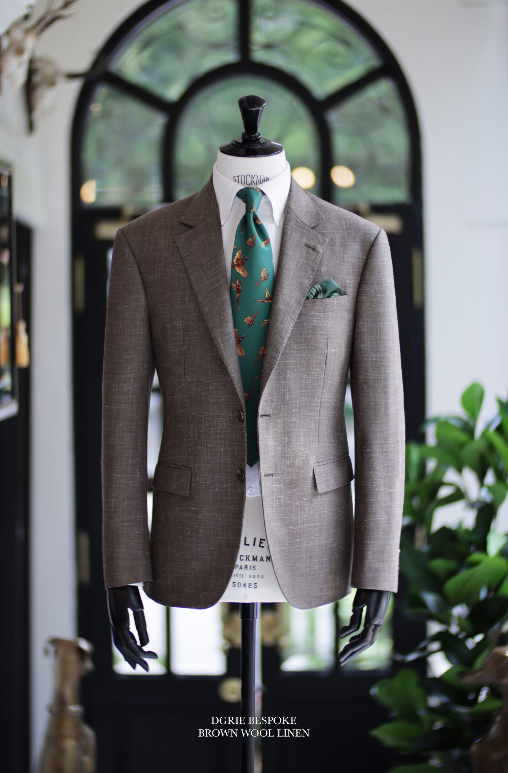 brown wool linen jacket dgrie 1