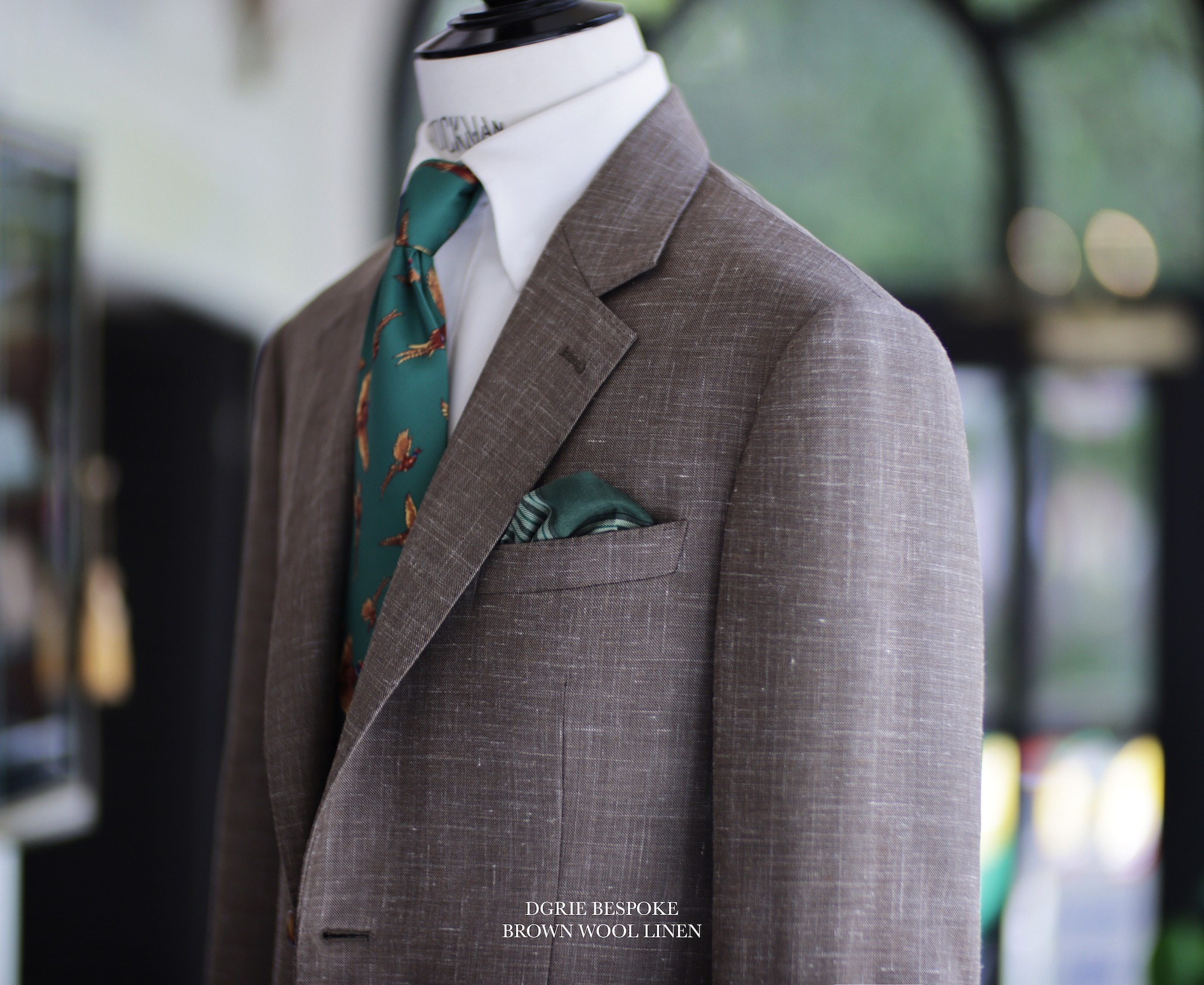 brown wool linen jacket dgrie 2