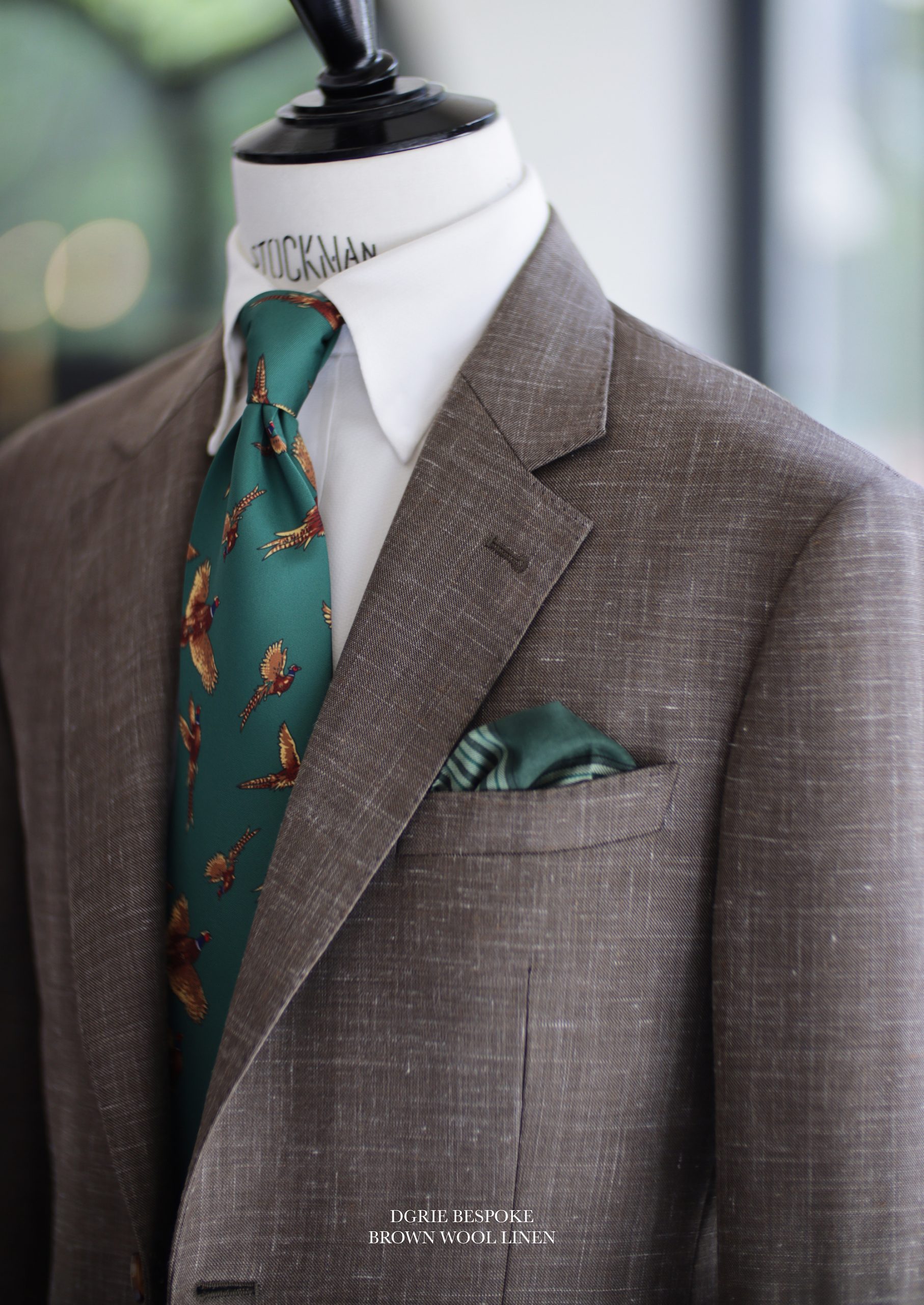 brown wool linen jacket dgrie 3