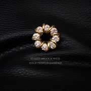 dgrie classy brooch with gold twisted diamond dgrie 1