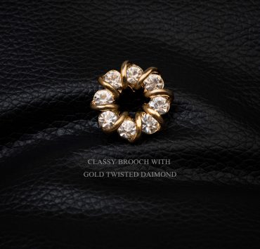 DGRIE เข็มกลัดติดปก Classy Brooch With Gold Twisted Diamond 14 dgrie classy brooch with gold twisted diamond dgrie 1