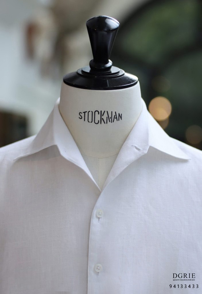 348658543_1740029346439487_6418152412297217770_n เสื้อเชิ้ตลินิน ปกวินเทจ DGRIE 3 Ways One Piece Collar White