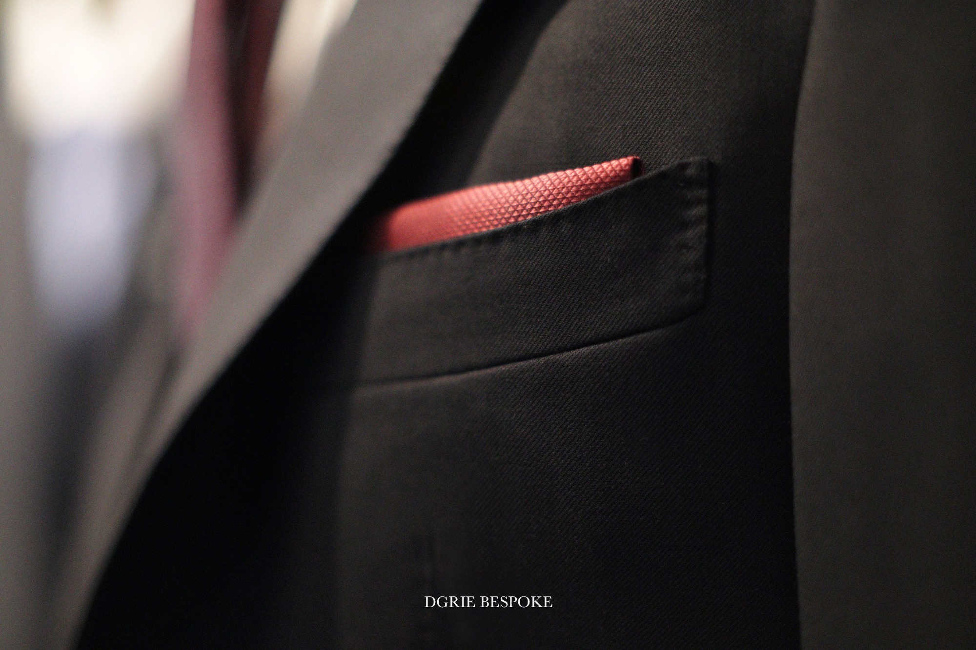 ตัดสูทสีดำสไตล์คลาสสิค DGRIE Classic Black Full Canvas Suits