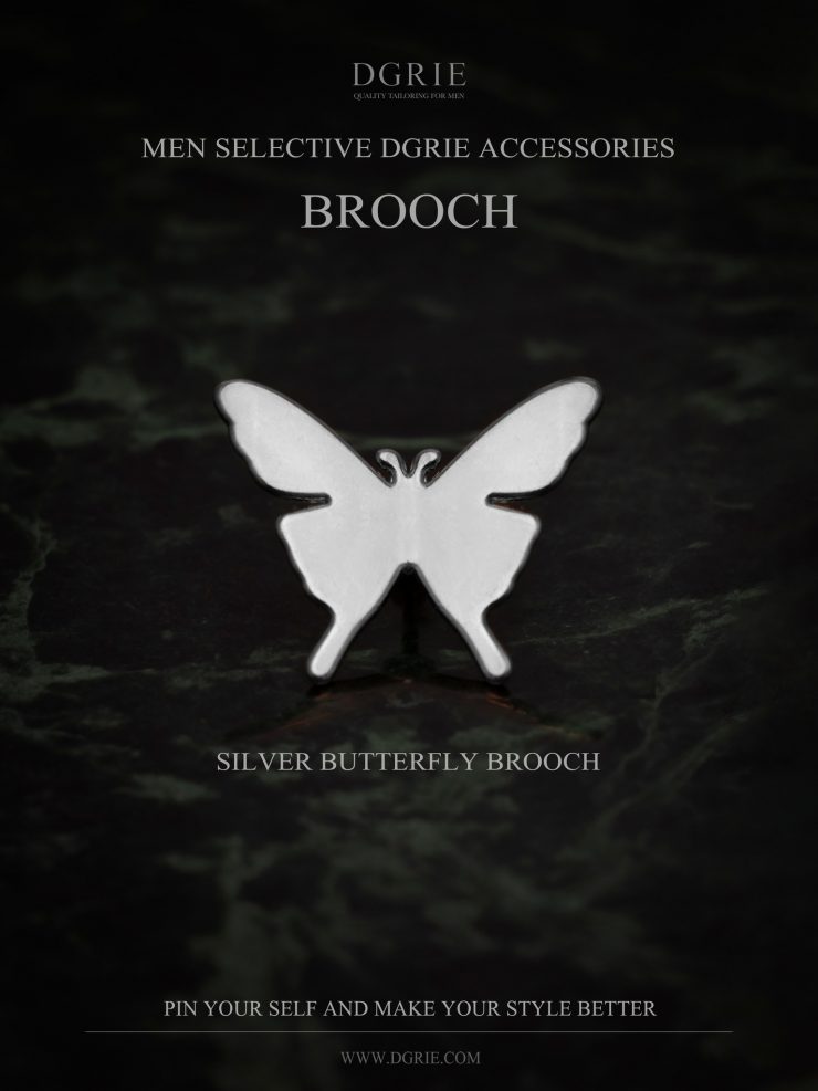 เข็มกลัดผีเสื้อ สีทองและสีเงิน - Silver Butterfly Brooch 21 เข็มกลัดผีเสื้อ สีทองและสีเงิน - Silver Butterfly Brooch