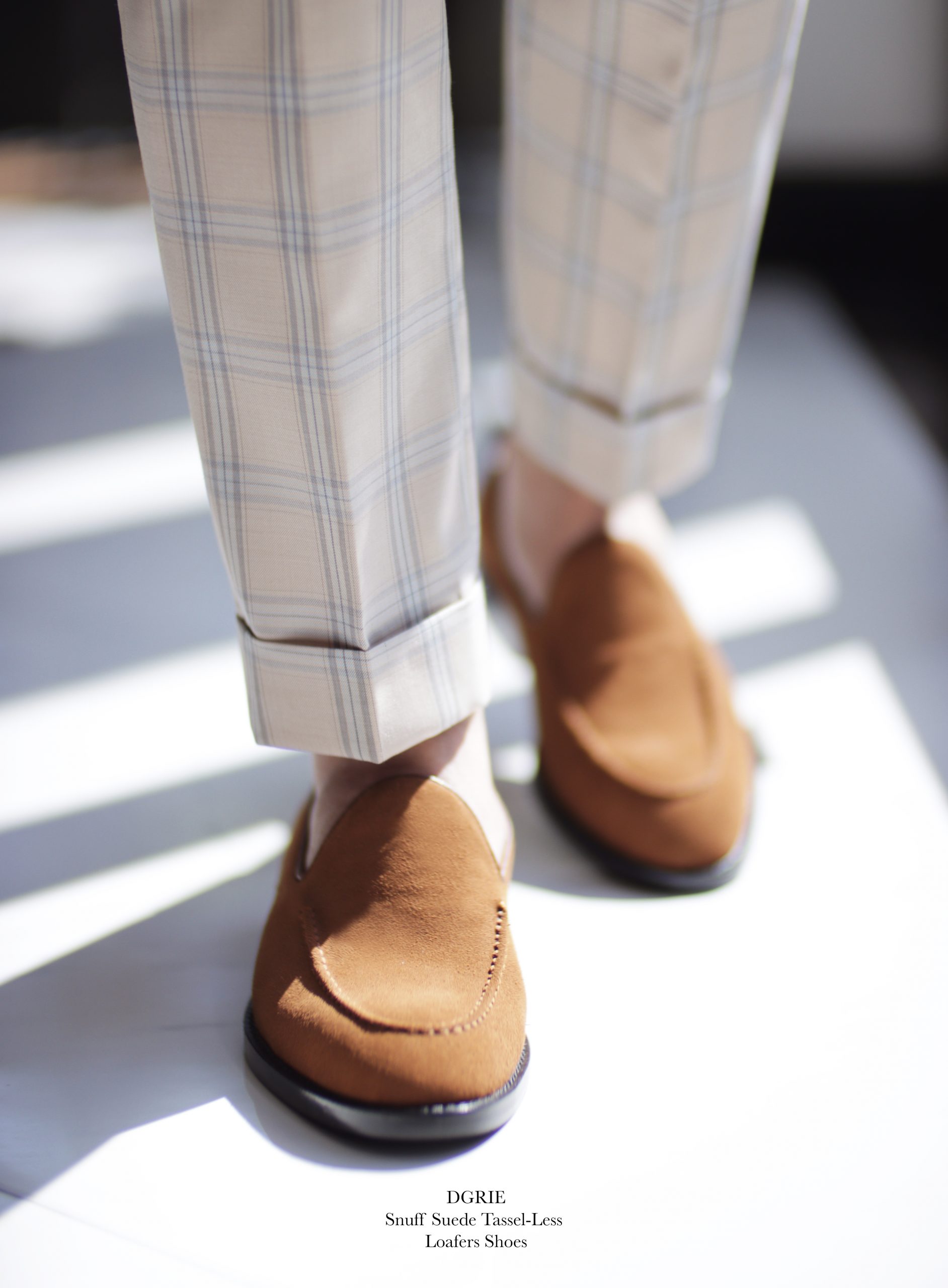 IMG_3312 copy รองเท้าหนังกลับสีน้ำตาล DGRIE Tassel-Less Loafers