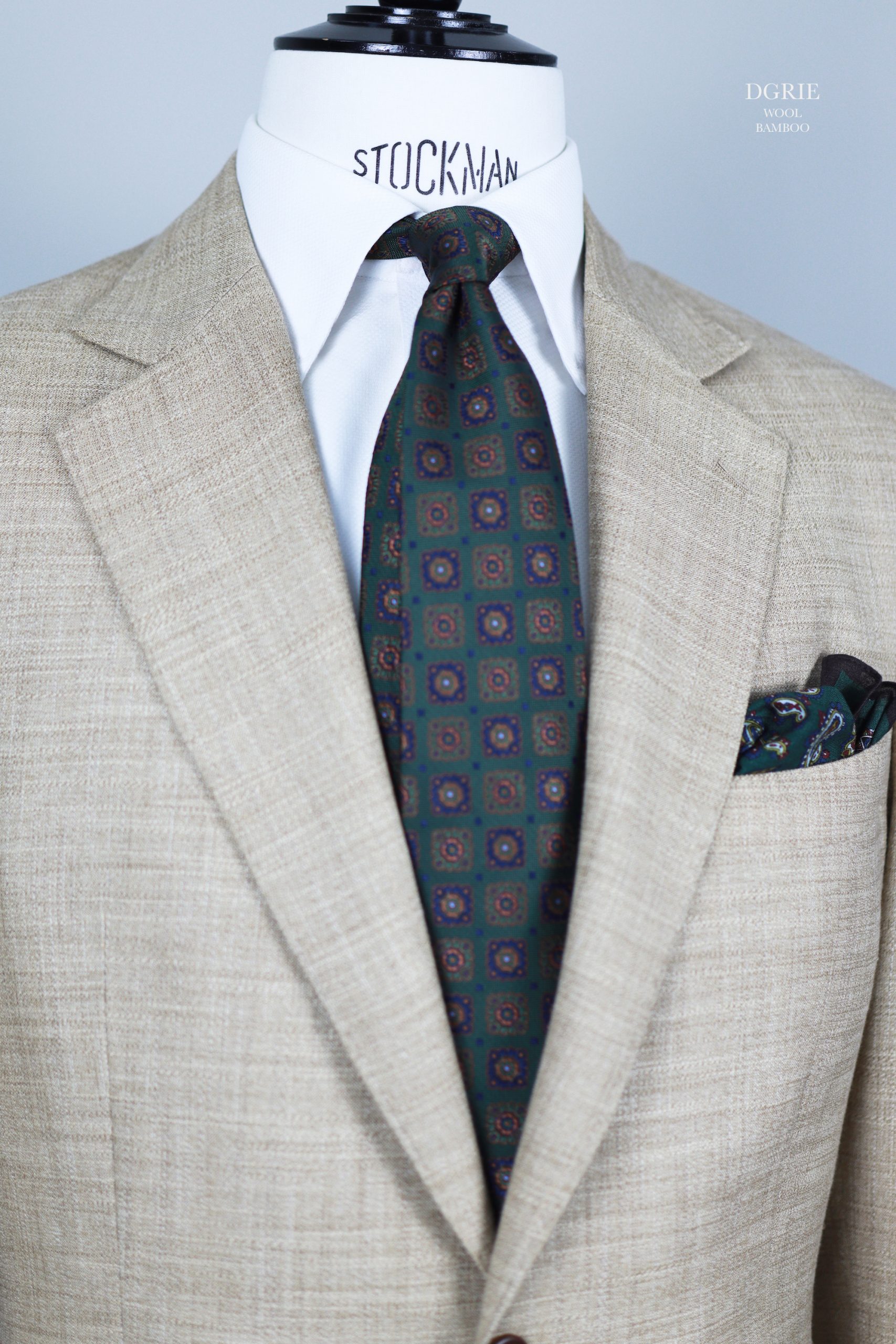 ตัดสูทลำลอง สีครีมอ่อน DGRIE WOOL BAMBOO SPORT JACKET