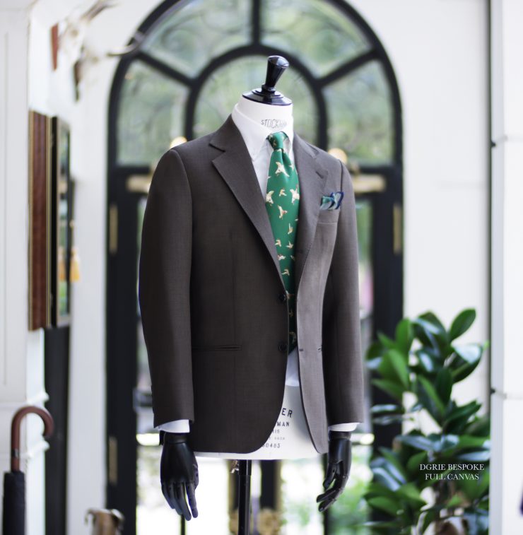 ตัดสูทหางม้า สีน้ำตาลเข้ม Fresco Brown Full Canvas Suit 18 ตัดสูทหางม้า สีน้ำตาลเข้ม Fresco Brown Full Canvas Suit