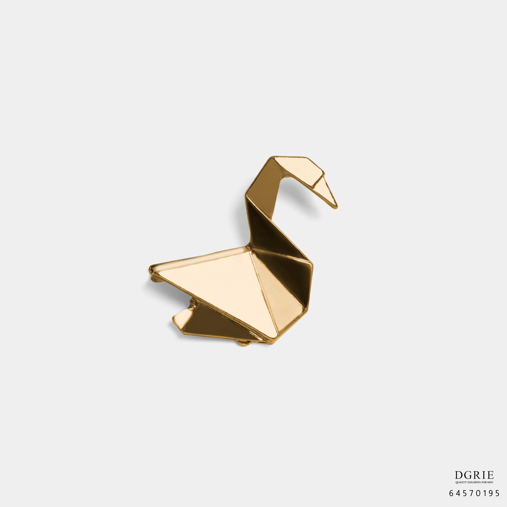 เข็มกลัดหงส์ สีทอง Gold Swan Brooch