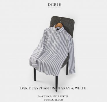 เสื้อเชิ้ตลินิน ลายทาง สีเทา Grey & White Stripe Linen Shirt 15 352723335 631267149037724 888913555361383165 n