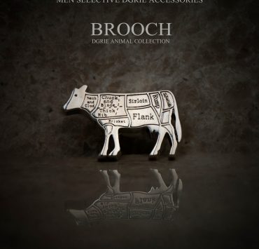 เข็มกลัด แกะสลักชิ้นส่วนวัว Vintage Butchers Cuts of Meat - Brooch