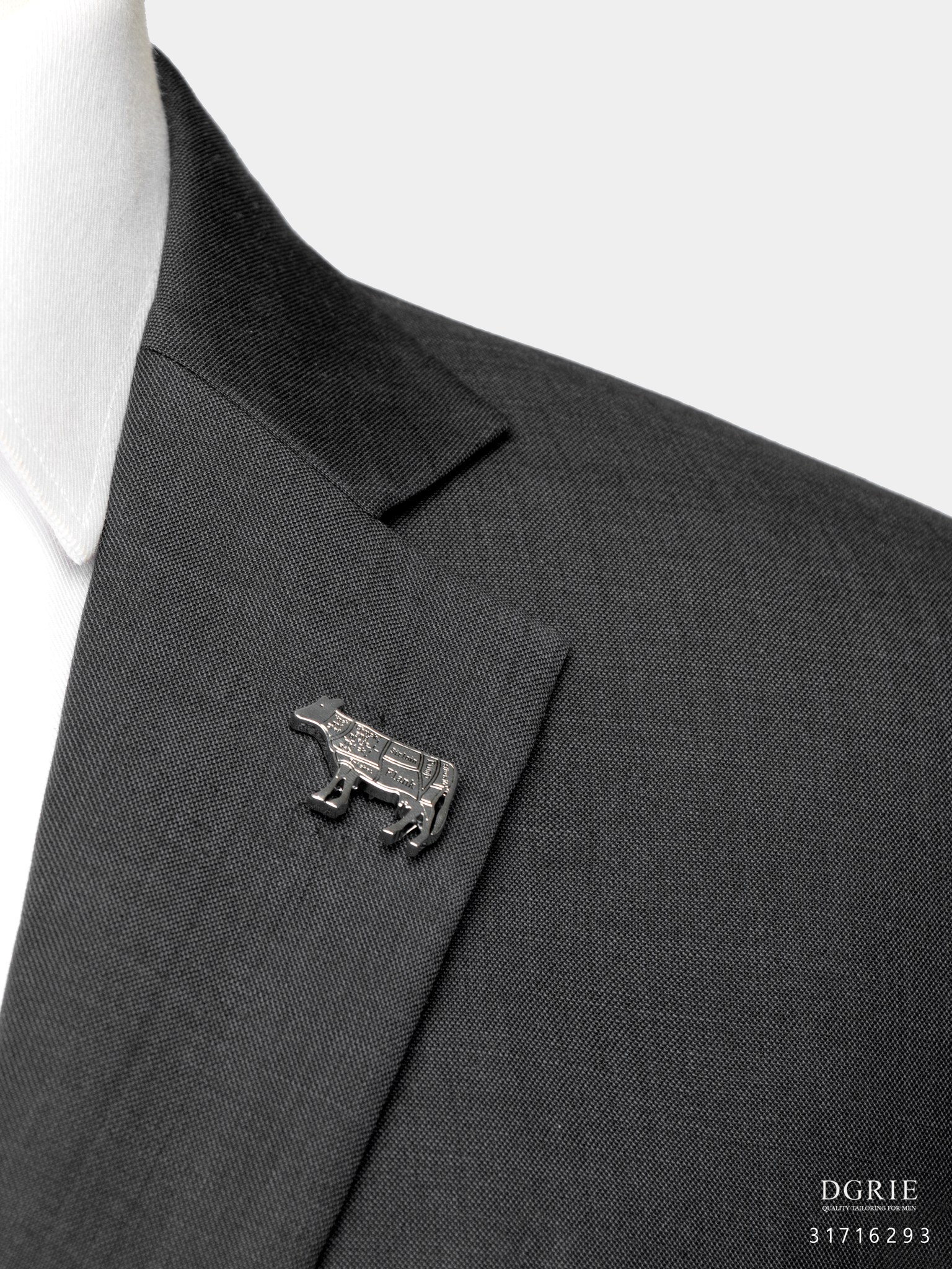 เข็มกลัด แกะสลักชิ้นส่วนวัว Vintage Butchers Cuts of Meat - Brooch