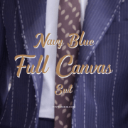 ร้านตัดสูท 2nd Fitting ITALY PINSTRIPE NAVY BLUE SUIT