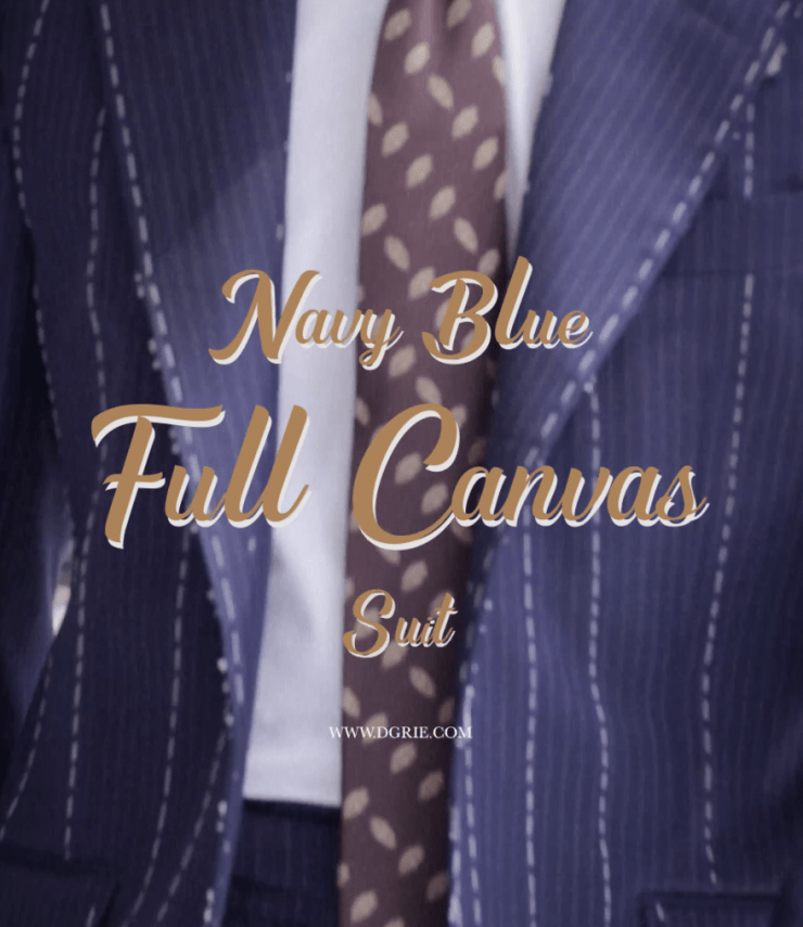 ร้านตัดสูท 2nd Fitting ITALY PINSTRIPE NAVY BLUE SUIT