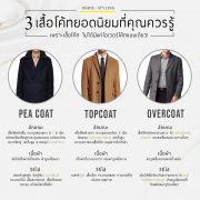 3 เสื้อโค้ทยอดนิยมที่คุณควรรู้ 3 Style of OverCoat