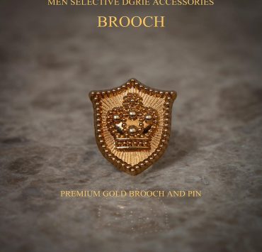 เข็มกลัดติดปกสูท รูปทรงมงกุฏทองคำ Golden Duke of Cornwall