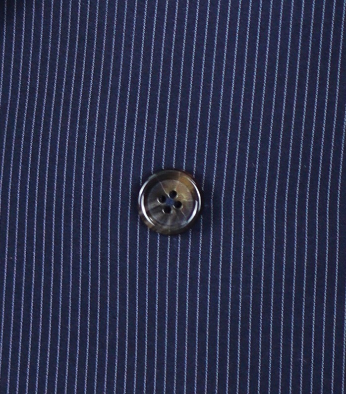 ร้านตัดสูท ตัดสูทลายทาง Mini Pinstripe Navy Blue Double Breasted Suit