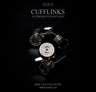 คัฟลิงค์สีเงิน ลายกระสุนปืน Silver Shotgun Cartridge Cufflinks